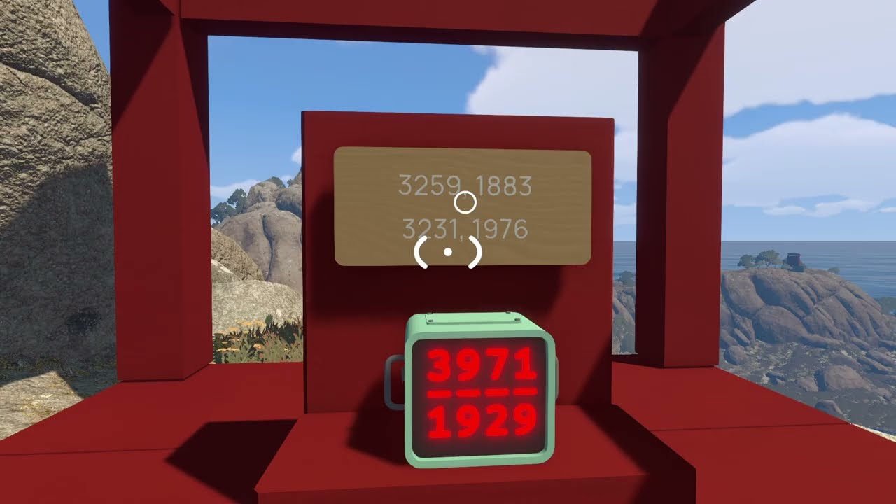 Big Walk red coordinates puzzle — the two-button coordinate hunt